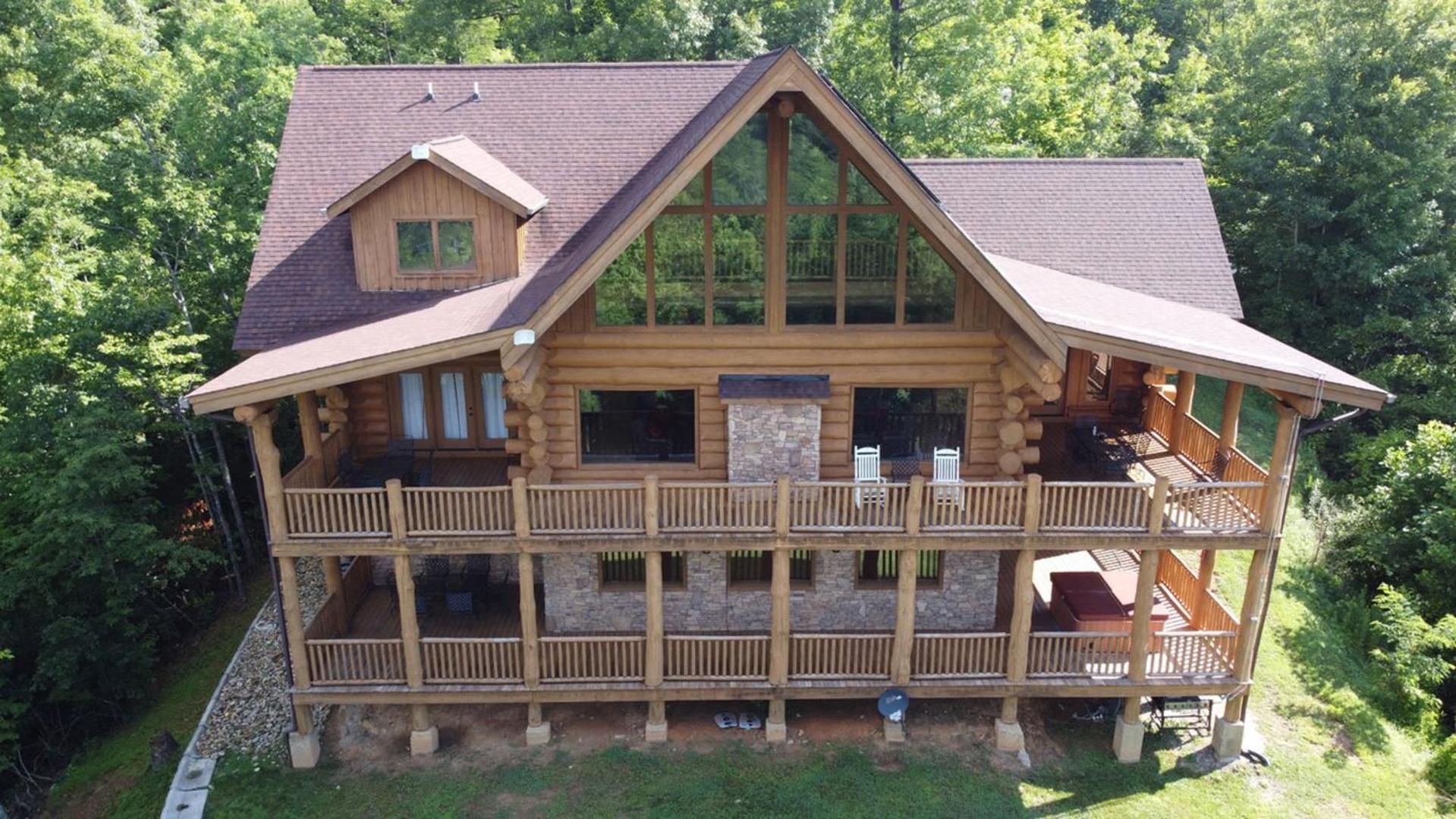 Big Bear Ridge Lodge - Breathtaking Mountain Views And Private Forest Scenes In Amazing Large Log Cabin Gatlinburg Exteriér fotografie