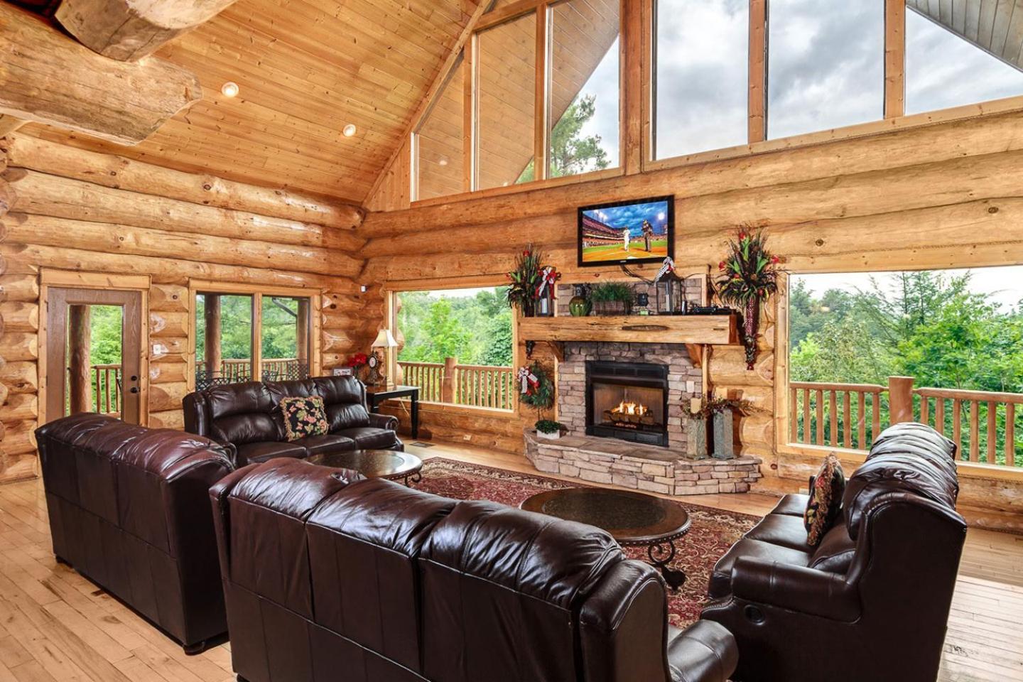Big Bear Ridge Lodge - Breathtaking Mountain Views And Private Forest Scenes In Amazing Large Log Cabin Gatlinburg Exteriér fotografie